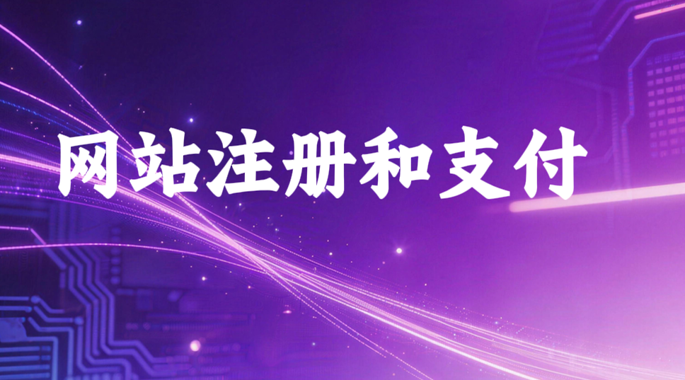 网站注册和支付